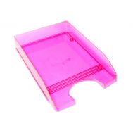 Metron Πλαστικός Δίσκος Γραφείου Διάφανο Ροζ
