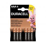 Duracell Αλκαλικές Μπαταρίες AAA 1.5V 6τμχ. DAAALR03MN24006