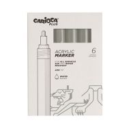 Μαρκαδόρος Ζωγραφικής Carioca Plus Acrylic Marker 35 Silver 1τμχ.