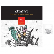 Βιβλίο Ζωγραφικής Antistress Creative  "Around the World" 48 Φύλλα