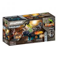 Playmobil Dino Rise: Τρικεράτωψ Με Πανοπλία-Κανόνι Και Μαχητές (70627)