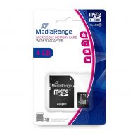 MediaRange Micro SDHC Class 10 With SD Adaptor 4GB (High Capacity) (MR956)