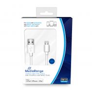 Καλώδιο MediaRange Charge and Sync, USB 2.0 to Apple Lightning Plug 50cm. Black (MRCS179)