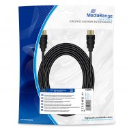 Καλώδιο MediaRange HDMI High Speed with Ethernet, Gold-Plated, 10,2 Gbit/s Data Transfer Rate, 5m. Cotton Black (MRCS211)