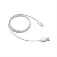 Canyon Lightning USB Cable Apple Βraided Μetallic White CNE-CFI3PW