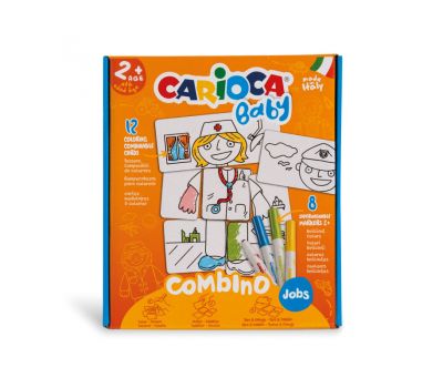 Carioca Σετ Ζωγραφικής Baby +2 Combino Puzzle Jobs 20 τεμ. (42894)