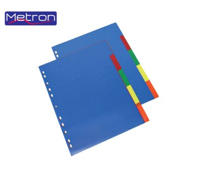 Metron Διαχωριστικά Πλαστικά PP 5 Χρώματα