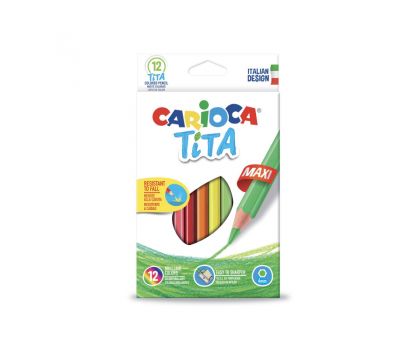 Ξυλομπογιές Carioca Tita Maxi 12 Χρώματα (42791)