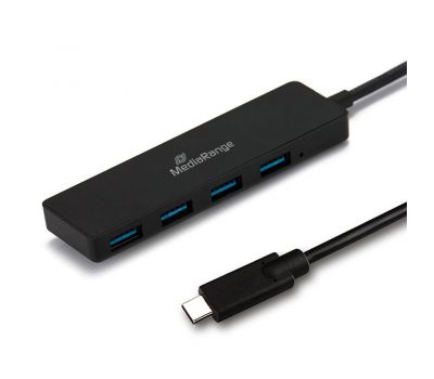 MediaRange USB Type-C™ to USB 3.0 hub 1:4 Bus-Powered MRCS508