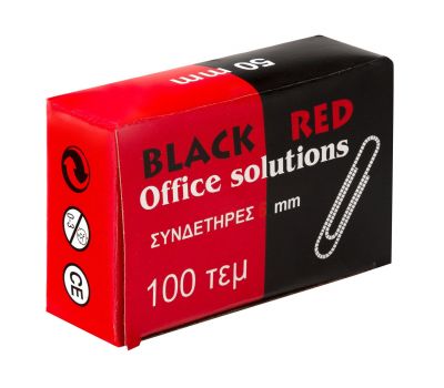Συνδετήρες Μεταλλικοί Black & Red 28mm