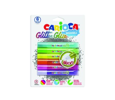 Κόλλα Carioca Glitter Glue Neon 10.5ml x 6 χρώματα