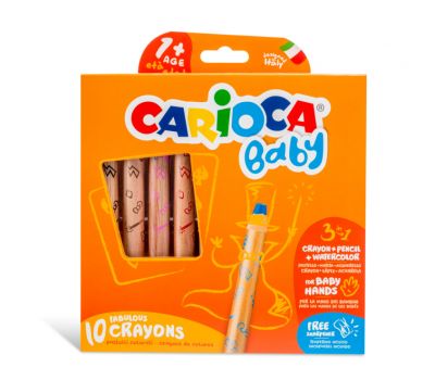 Ξυλομπογιές Carioca Baby +1 Crayons 10 Χρωμάτων (42818)