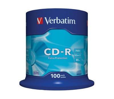 Verbatim CD-R 700MB 52X Extra Protection Surface Cake Box 100 Τεμ. (43411)