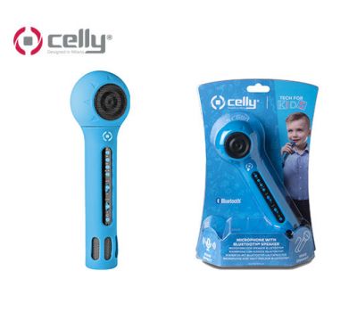 Celly Μικρόφωνο Ασύρματο Bluetooth με Ηχείο Παιδικό Μπλε